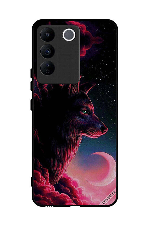 غطاء حماية لهاتف Vivo S16e - فن الذئب