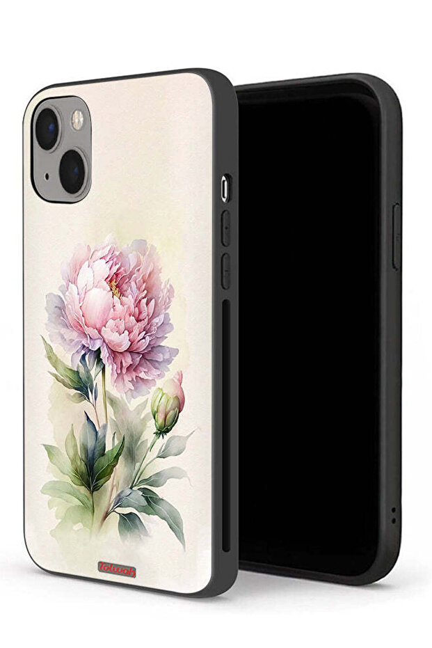 جراب حماية لجهاز Apple iPhone 13 mini برسومات فنية بألوان مائية وردية