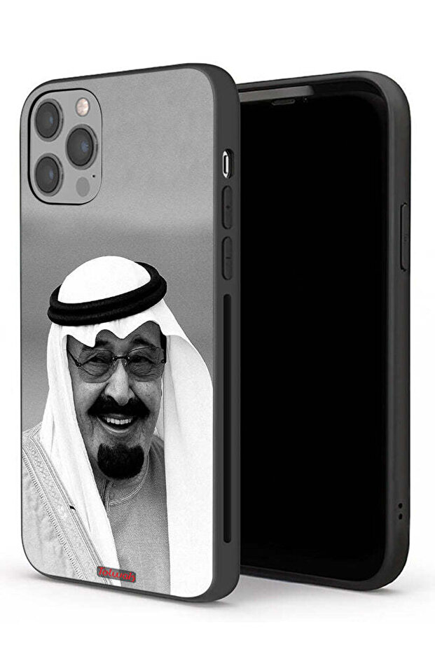 غطاء حماية لجهاز آيفون 12 برو ماكس من آبل، صورة الملك عبدالله مبتسماً