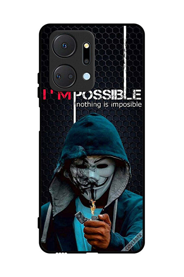 غطاء حماية لهاتف Honor X7a - خلفية شاشة "أنا ممكن، لا شيء مستحيل"