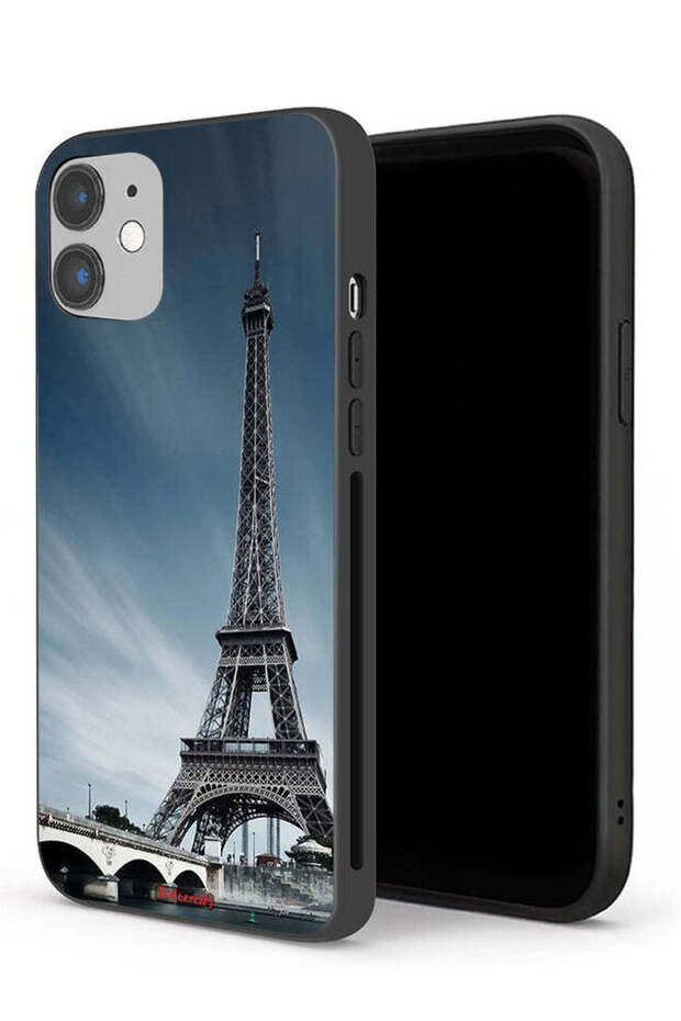 جراب حماية لجهاز Apple iPhone 12 بتصميم برج إيفل - 1