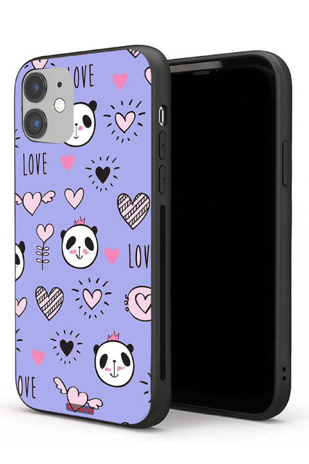 Apple iPhone 11 Protective Case Love And Panda Doodle