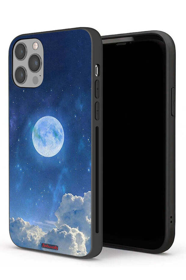 غطاء حماية لجهاز Apple iPhone 12 Pro بتصميم غيوم القمر - 1