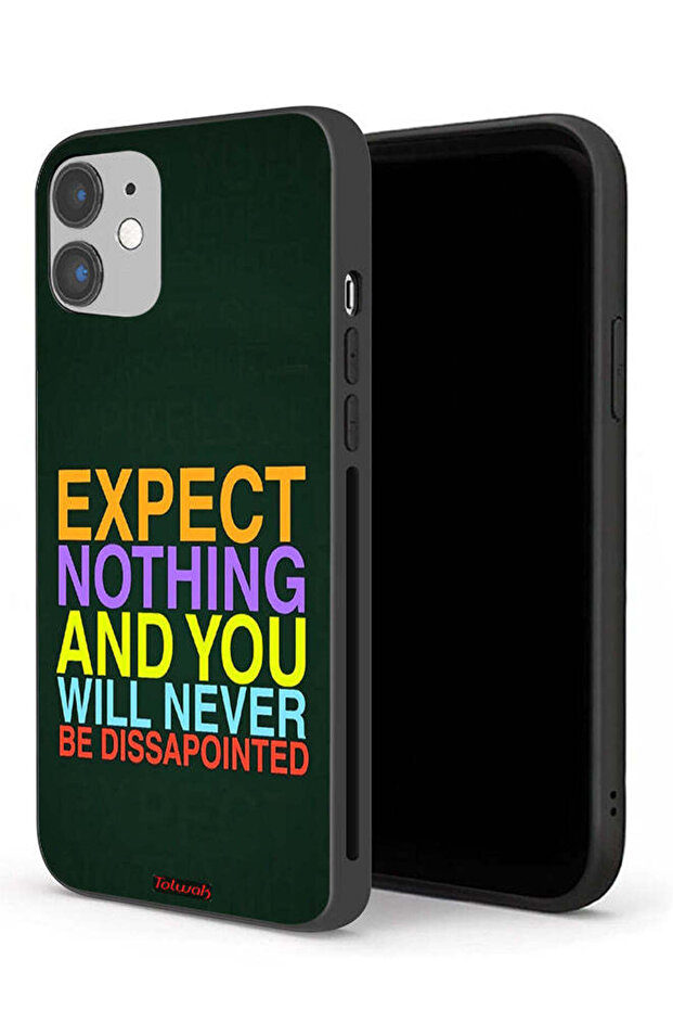جراب حماية لجهاز Apple iPhone 12 لا تتوقع شيئًا ولن تشعر بخيبة الأمل أبدًا