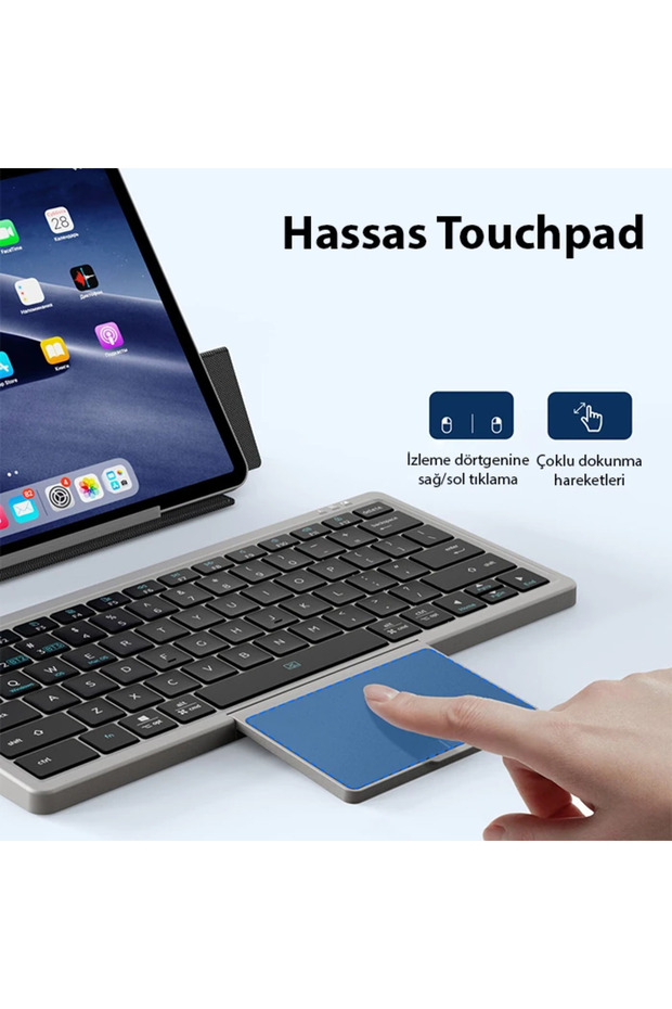 Dux Ducis Universal OK Series Kablosuz Bluetooth Klavye Touchpad Kılıf-(5775) - DRCO2194-9967 - 5