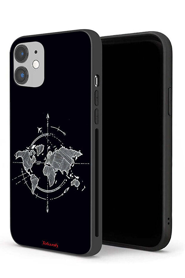 جراب حماية لجهاز Apple iPhone 12 mini بتصميم فن البوصلة - 1