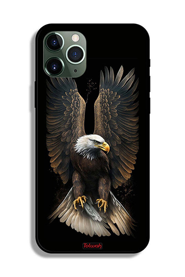 غطاء حماية لجهاز Apple iPhone 11 Pro بتصميم أجنحة النسر المنتشر - 2