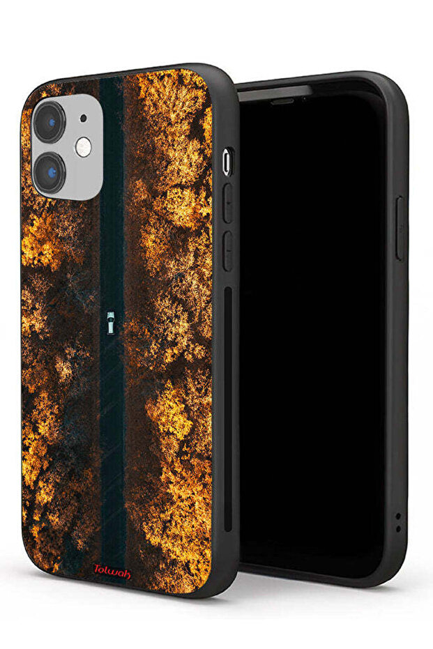 Apple iPhone 11 Protective Case Road In Autumn Trees