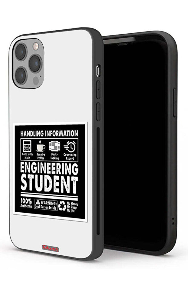جراب حماية لجهاز Apple iPhone 12 Pro Max ملصق طالب الهندسة