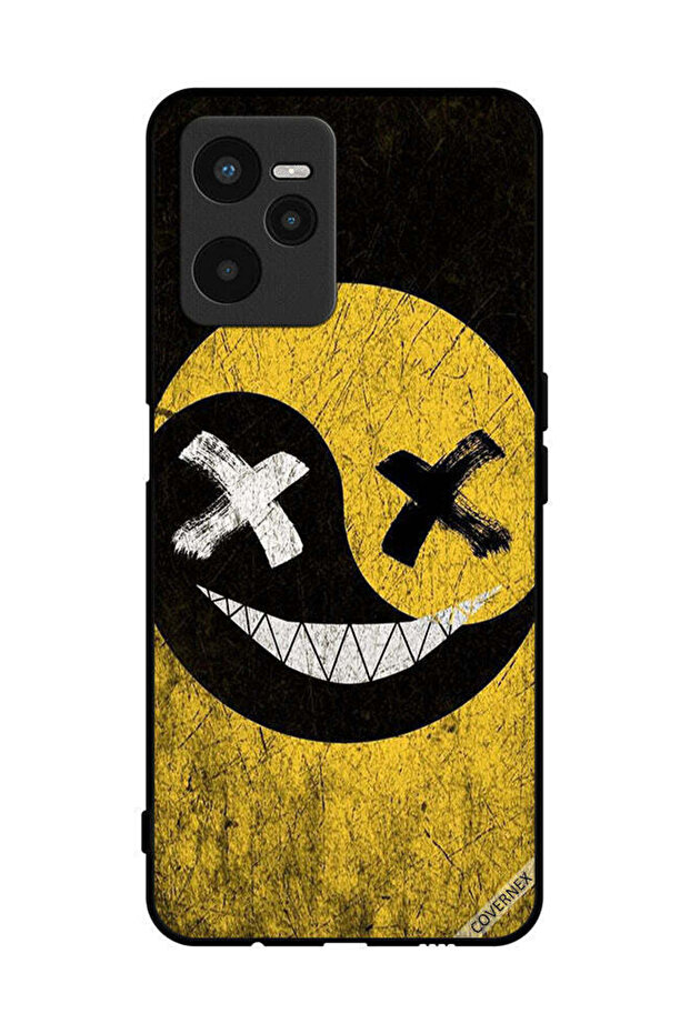غطاء حماية لهاتف Realme C35 - رسمة وجه مارشميلو