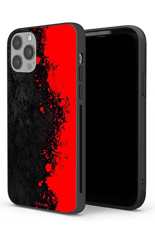 Apple iPhone 12 Pro Protective Case Paint Abstract Pattern - 1