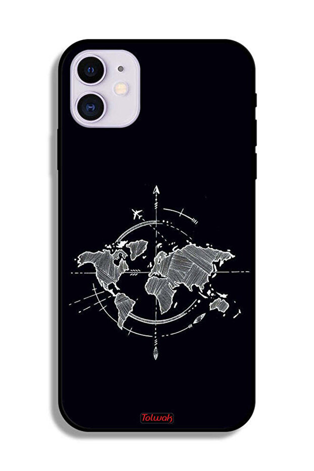 جراب حماية لجهاز Apple iPhone 12 mini بتصميم فن البوصلة - 2