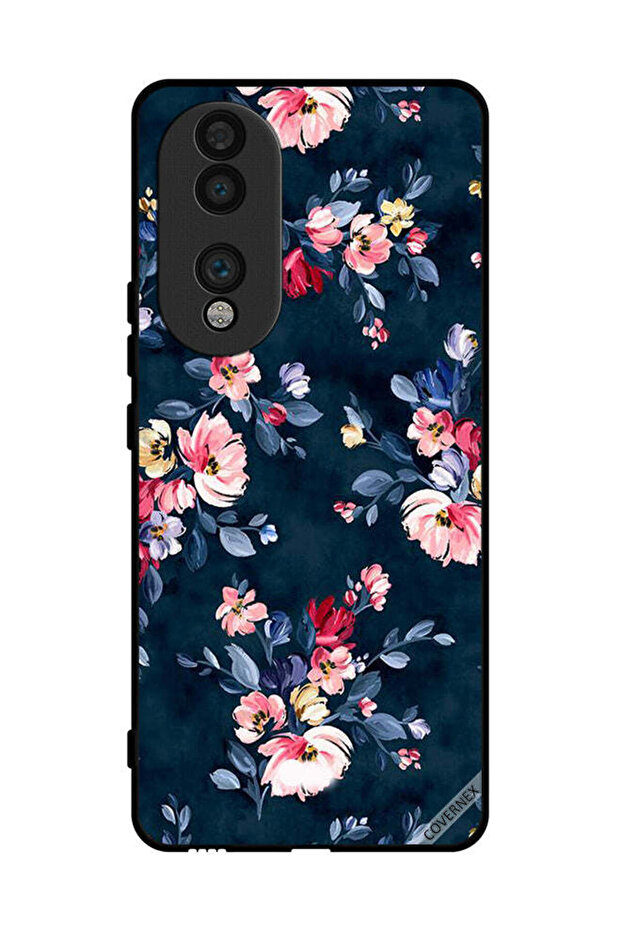 غطاء حماية لهاتف Honor 70 مزين بزهور مرسومة يدويًا