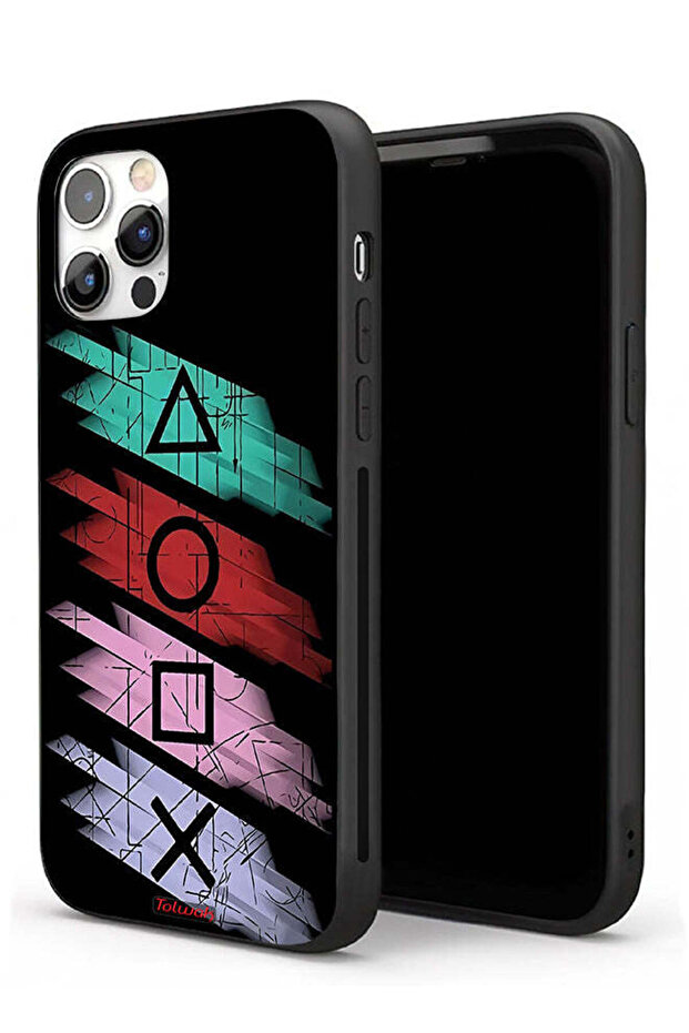 غطاء حماية لجهاز Apple iPhone 11 Pro Max بأيقونات لعبة Squid