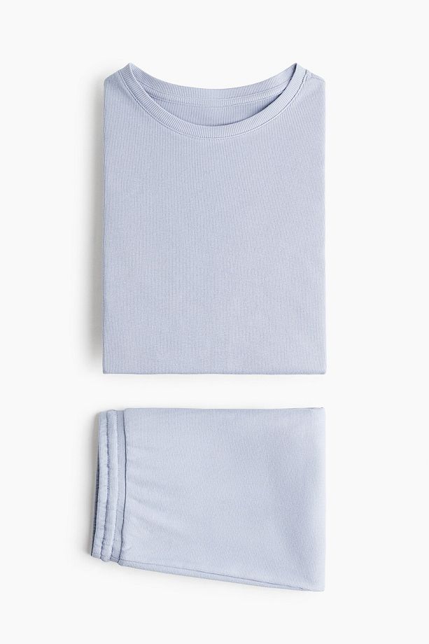 Petek Dokulu ve Pamuklu Pijama Takımı - 7