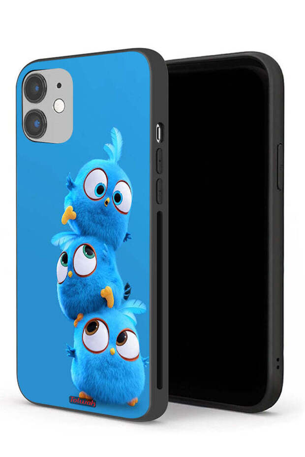 جراب حماية لجهاز Apple iPhone 12 برسومات طيور لطيفة