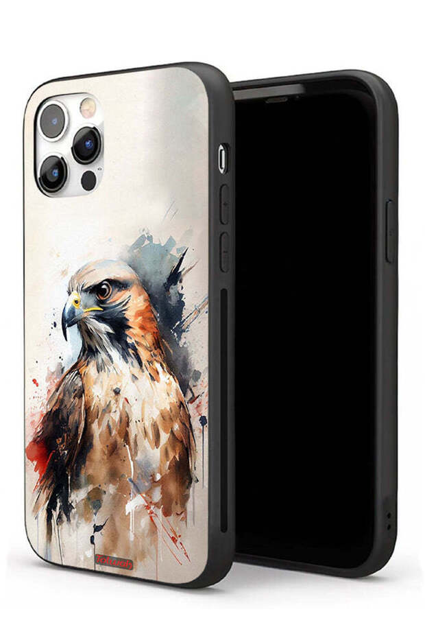 غطاء حماية لجهاز Apple iPhone 11 Pro Max بتصميم نسر تجريدي