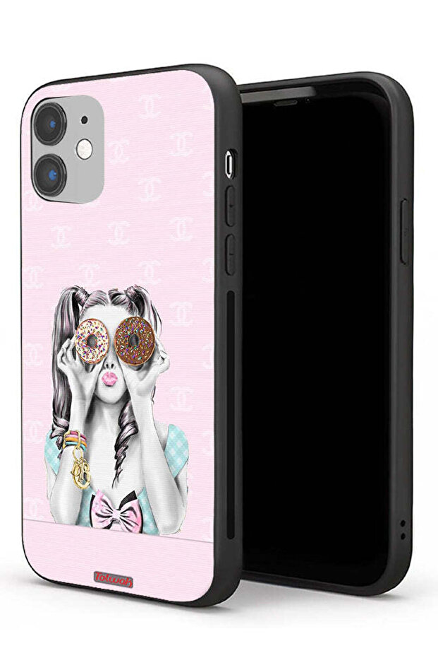 Apple iPhone 11 Protective Case Holding Two Donuts