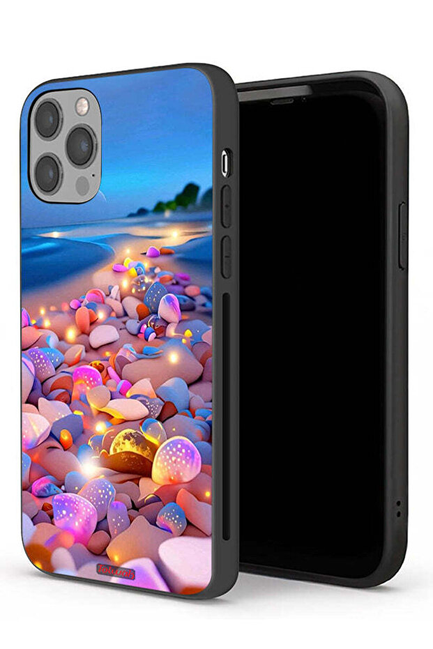 غطاء حماية لجهاز Apple iPhone 12 Pro Max بتصميم أحجار فنية