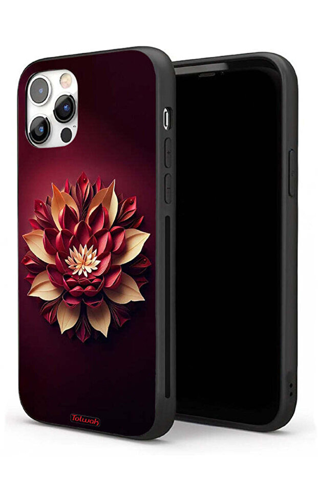 جراب حماية لجهاز Apple iPhone 11 Pro Max بتصميم زهور تجريدية