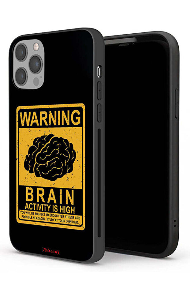 حافظة حماية لجهاز Apple iPhone 12 Pro تحذير: نشاط الدماغ مرتفع