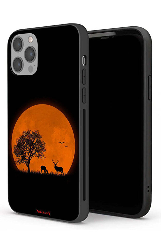 غطاء حماية لجهاز Apple iPhone 12 Pro Max برسومات قمر المساء