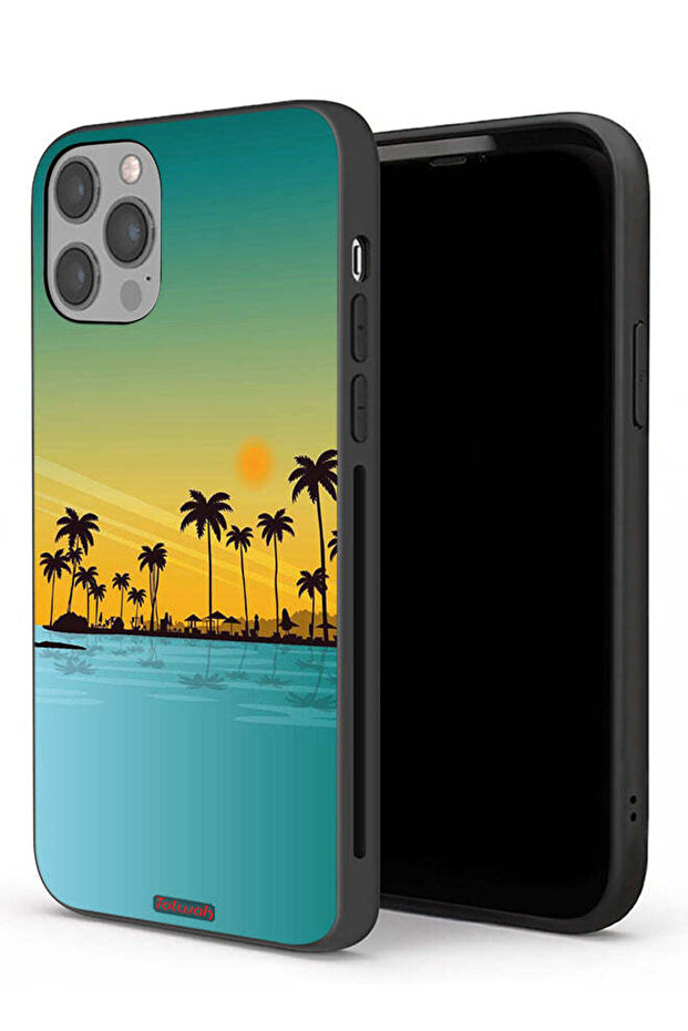جراب حماية لجهاز Apple iPhone 12 Pro Max بمناظر طبيعية فنية تجريدية