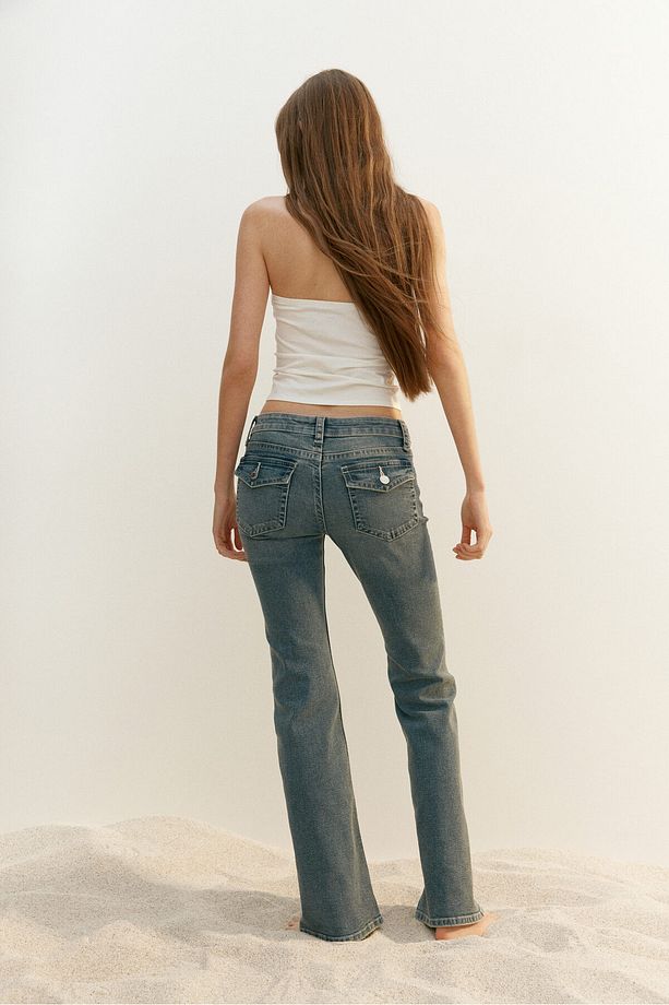 Flared Low Jeans - 7