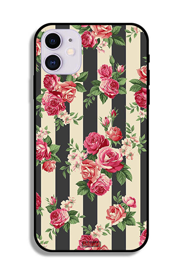 جراب حماية لجهاز Apple iPhone 12 بنقشة الورود - 2