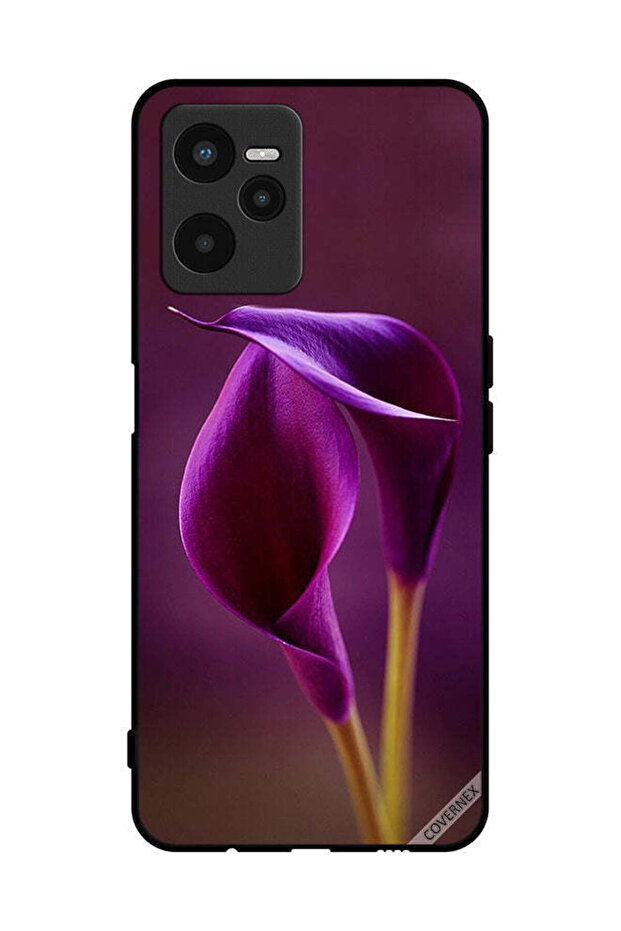 غطاء حماية لهاتف Realme C35 زهرتان جميلتان