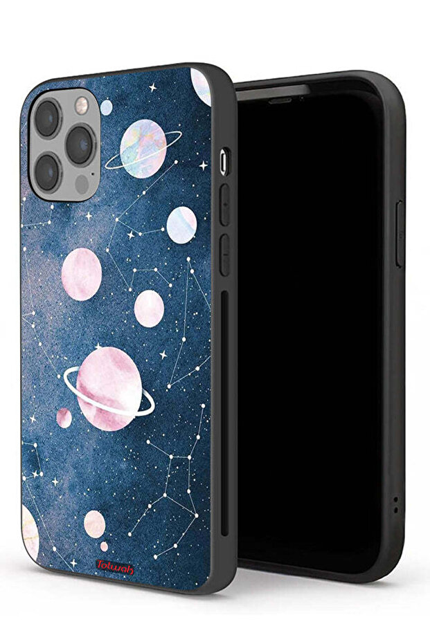 غطاء حماية لجهاز Apple iPhone 12 Pro Max برسومات فنية فضائية