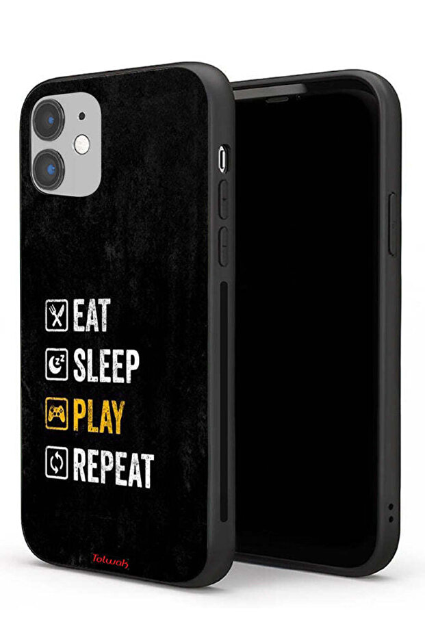 Apple iPhone 11 Protective Case Eat Sleep Play Repeat