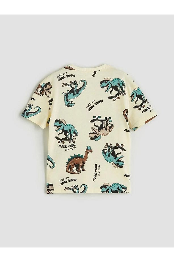 LCW Kids Dinozor Baskılı Erkek Çocuk Tişört ve Şort 2'li (S5) - 4