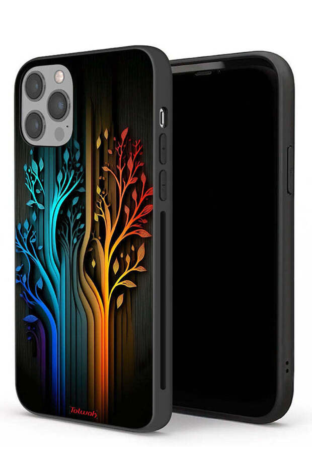 غطاء حماية لجهاز Apple iPhone 12 Pro Max بتصميم أوراق الشجر