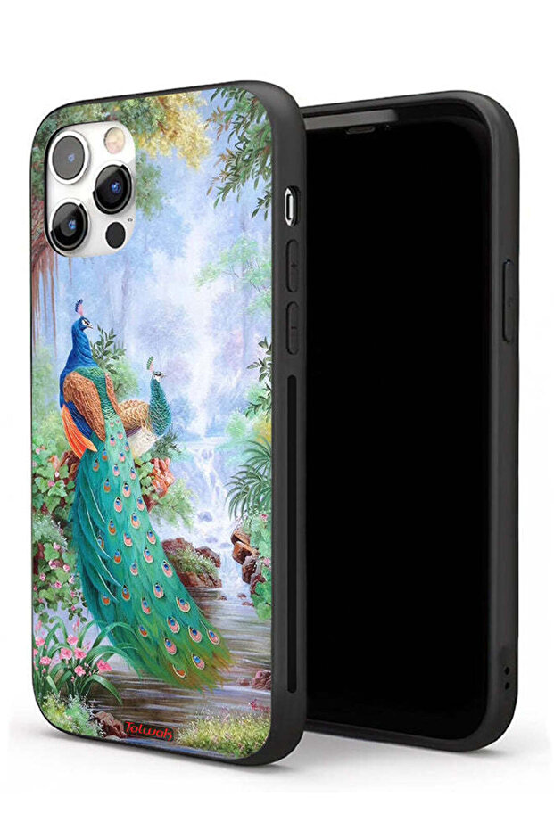 غطاء حماية لجهاز Apple iPhone 11 Pro Max بتصميم الطاووس