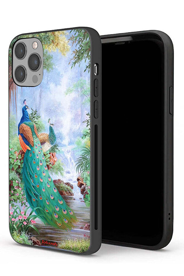 غطاء حماية لجهاز Apple iPhone 12 Pro Max بتصميم الطاووس