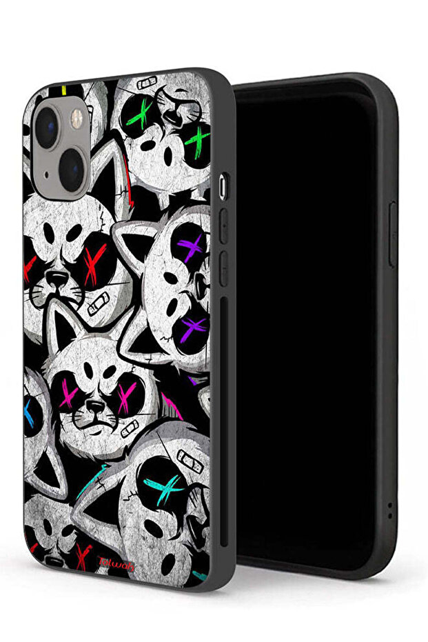 جراب حماية لجهاز Apple iPhone 13 mini برسومات قطط مارشميلو