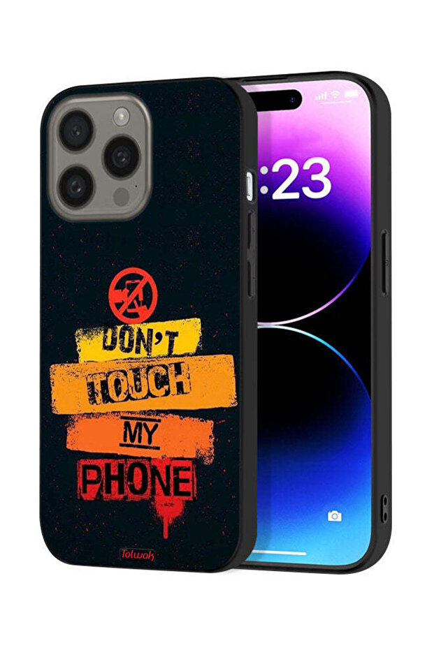 غطاء حماية لجهاز Apple iPhone 15 Pro Max - لا تلمس هاتفي