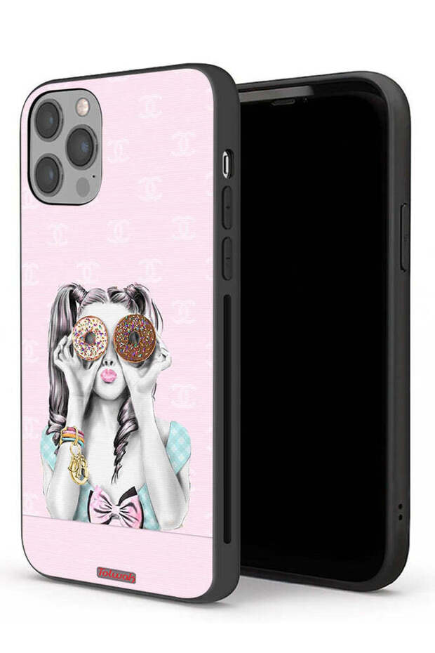 جراب حماية لجهاز Apple iPhone 12 Pro Max يحمل قطعتين من الدونات