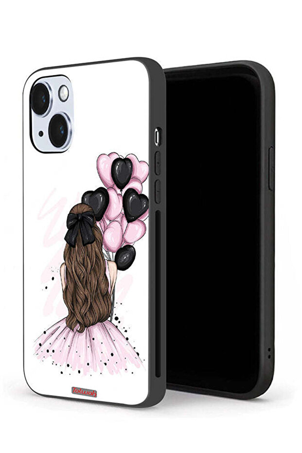 جراب حماية لجهاز Apple iPhone 14 Plus يحمل بالونات فنية للفتيات