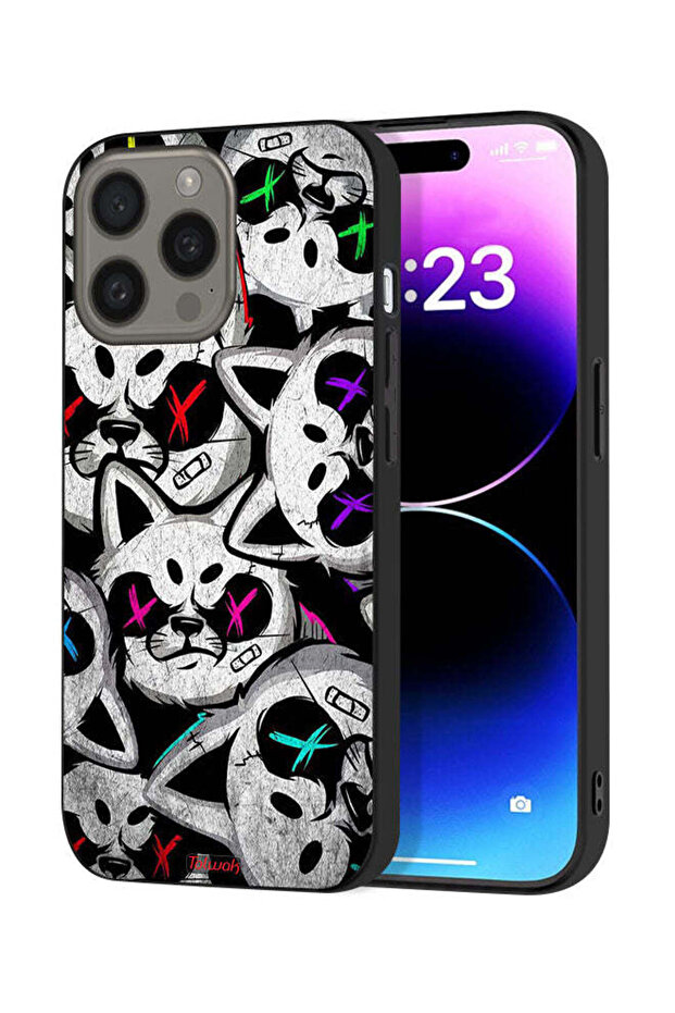 غطاء حماية لجهاز Apple iPhone 15 Pro Max بتصميم قطط مارشميلو