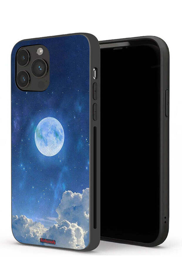 غطاء حماية لجهاز Apple iPhone 13 Pro بتصميم غيوم القمر - 1