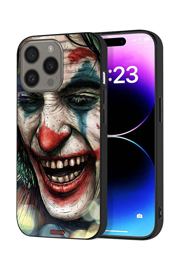 غطاء حماية لجهاز Apple iPhone 15 Pro بتصميم وجه الجوكر الضاحك