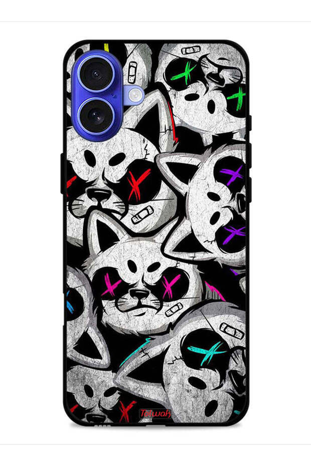 غطاء حماية لجهاز Apple iPhone 16 Plus بتصميم قطط مارشميلو