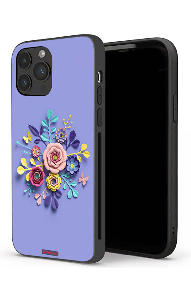 جراب حماية لجهاز Apple iPhone 13 Pro برسومات زهور فنية
