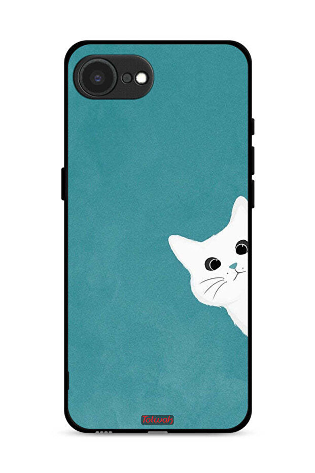 غطاء حماية لجهاز Apple iPhone 16e بتصميم قطة