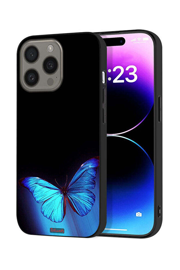 غطاء حماية لجهاز Apple iPhone 15 Pro بتصميم فراشة