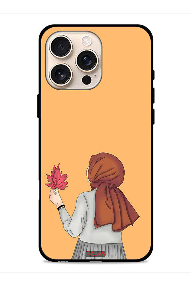 غطاء حماية لجهاز Apple iPhone 16 Pro Max يحمل ورقة شجر
