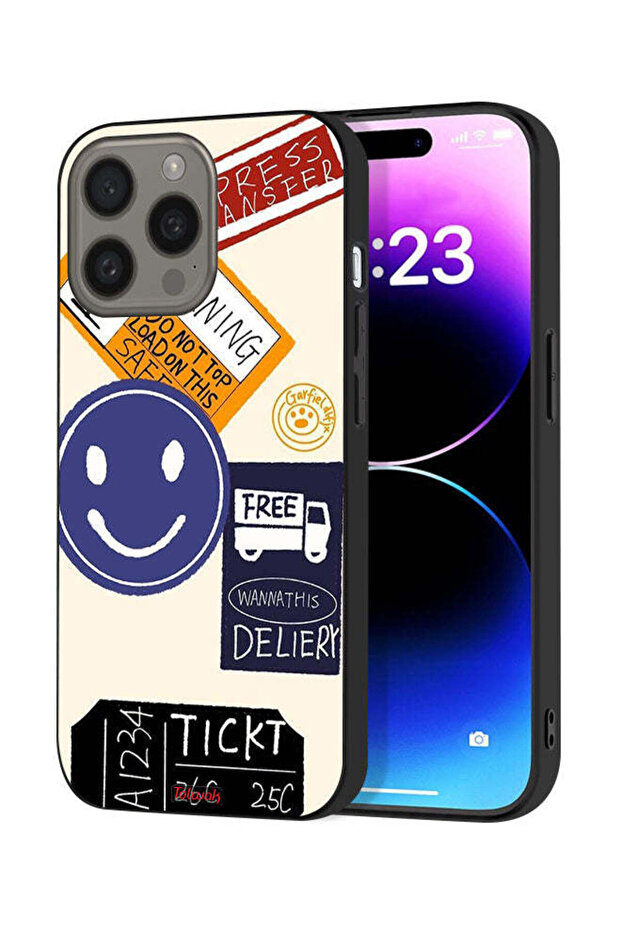 غطاء حماية لجهاز Apple iPhone 15 Pro مع ملصق نقل سريع مجاني