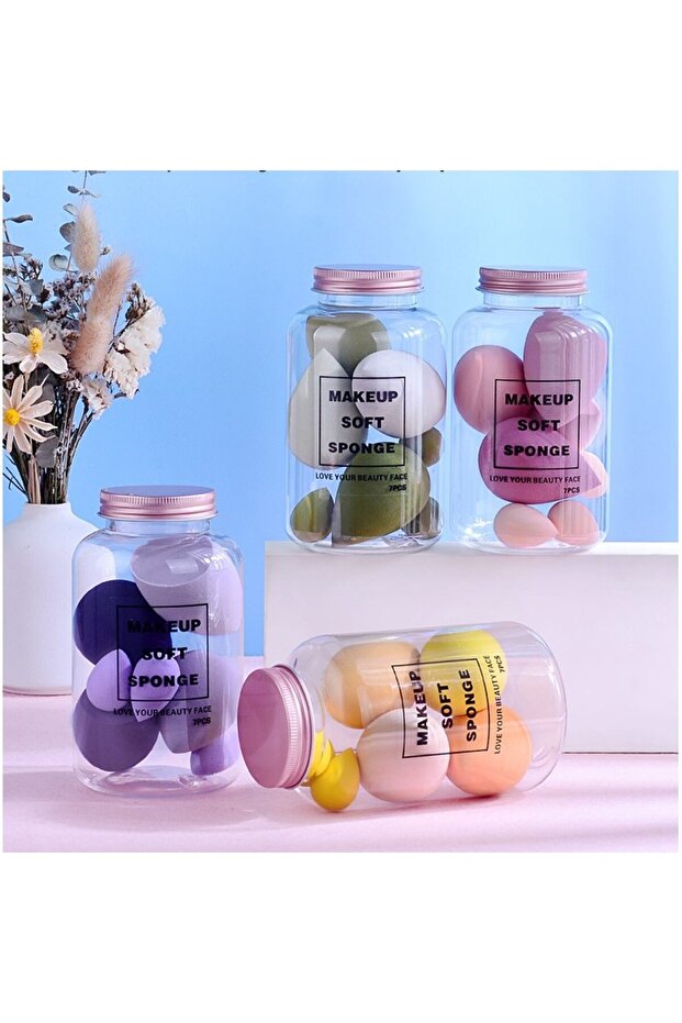 Makeup Sponge Set, Flippy, Premium, 7 pieces, pink - 5